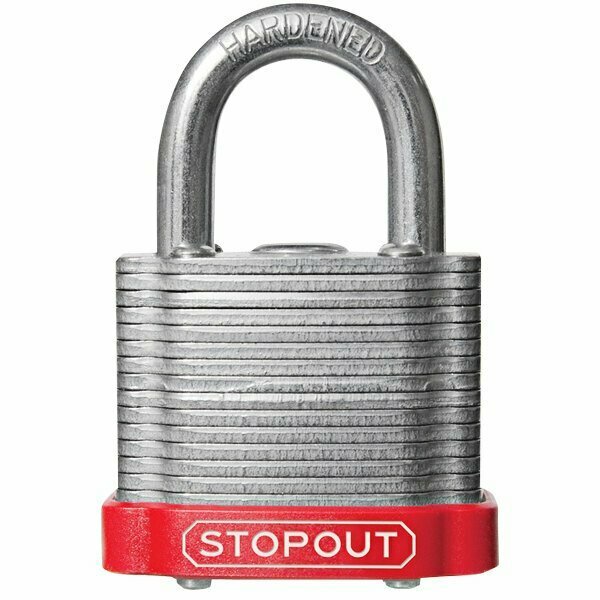 Accuform STOPOUT 3/4'' Red Laminated Steel Padlock KDL905RD 466KDL905RD